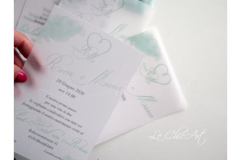 Partecipazioni Matrimonio Verde Salvia Ecologiche  Biglietti di nozze,  Matrimonio verde, Matrimonio